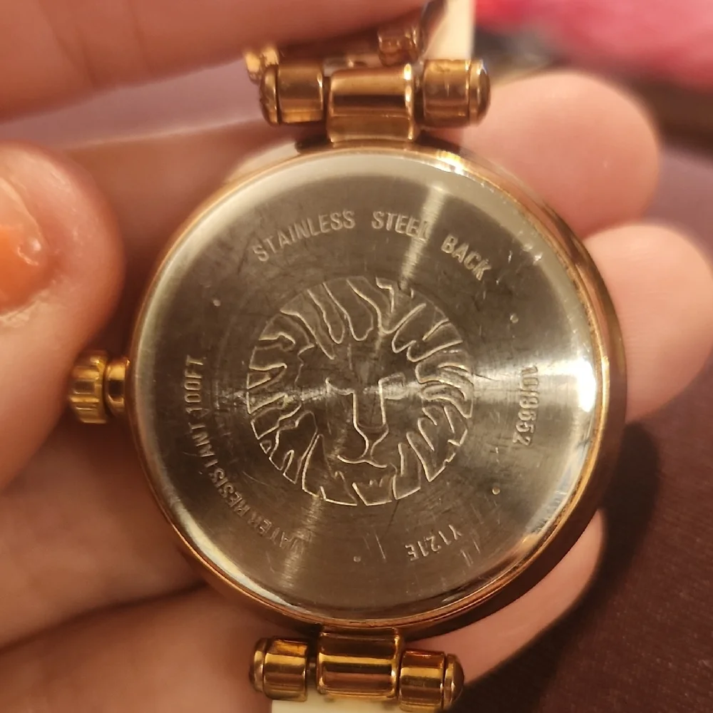 Anne Klein Rose Gold and Cream Roman Numeral Watch